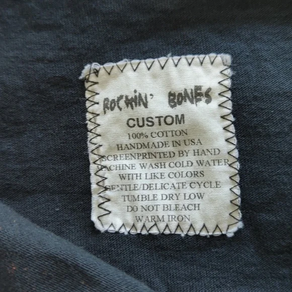 *RARE* Rockin' Bones Custom Halter Tunic/Dress Black with Orange Skeleton XS - Picture 3 of 9